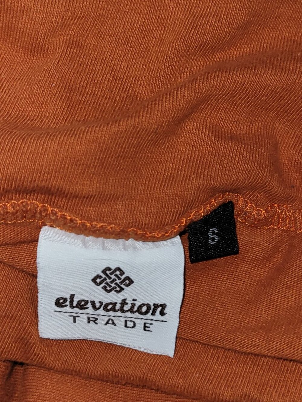 Orange cotton knee length skirt Small - Picture 6 of 6